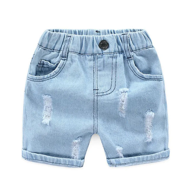 Summer Baby Boys Denim Shorts Fashion Hole Children Jeans South Korea Style Kids Casual Cowboy Shorts Child Beach Pants 2-7Years