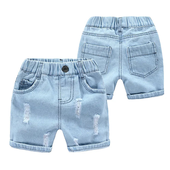 Summer Baby Boys Denim Shorts Fashion Hole Children Jeans South Korea Style Kids Casual Cowboy Shorts Child Beach Pants 2-7Years