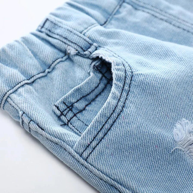 Summer Baby Boys Denim Shorts Fashion Hole Children Jeans South Korea Style Kids Casual Cowboy Shorts Child Beach Pants 2-7Years