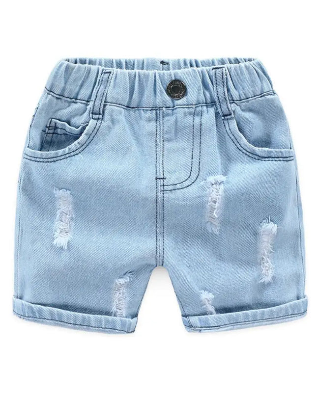 Summer Baby Boys Denim Shorts Fashion Hole Children Jeans South Korea Style Kids Casual Cowboy Shorts Child Beach Pants 2-7Years