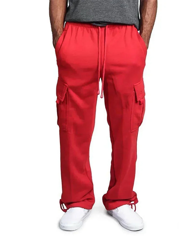 Men's Cargo Sweatpants Autumn Long Pants Loose Sport Fit Jogging Overalls Joggers Sweat Pocket Pants Cargo Trousers Streetwear