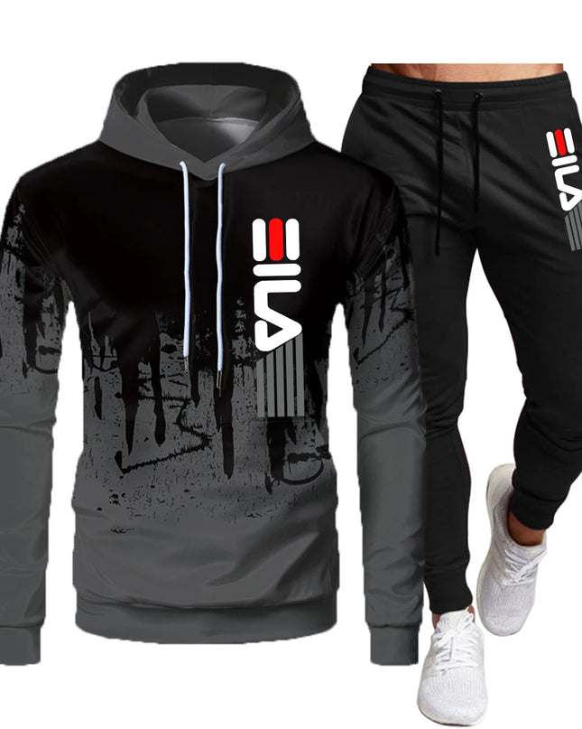 2023 Brand Autumn and Winter Hoodie Suit Men's Fashion Hoodie Brand Pants Casual Jogging Suit Sports Wear Sweatshirt