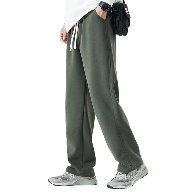 Men's winter pants  Casual Baggy Wide Leg Straight Trousers padded Sweatpants Big size streetwear Fashion Good quality pants