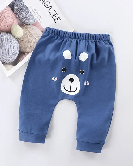 0-2 Years Cotton Baby Pants Spring Autumn Leisure Harem Trousers Baby Boys Girls Big PP Pant Dropshipping