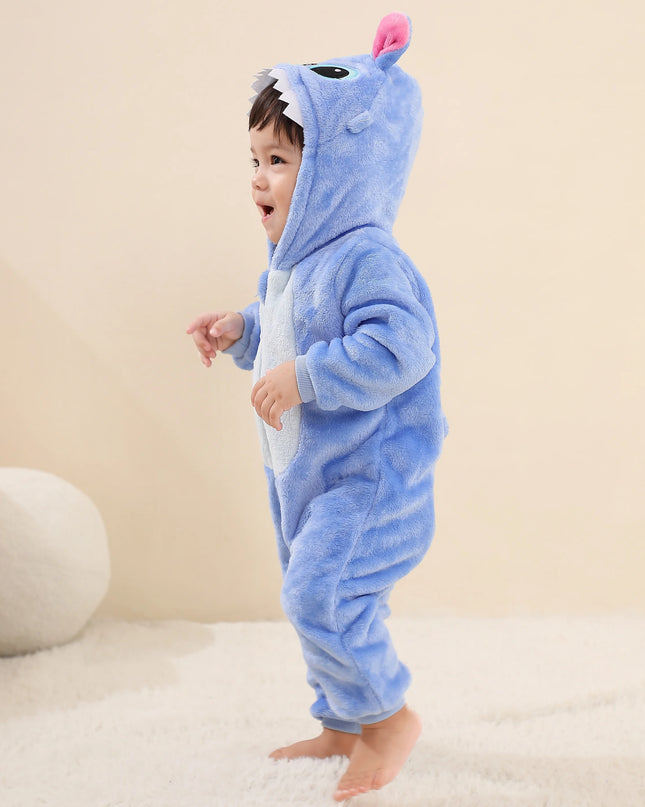 Baby Kigurumi Stitch Cartoon Romper Infant Kids Animal Jumpsuit Toddler Clothes Bodysuits Cosplay Pyjamas Costumes For Christmas