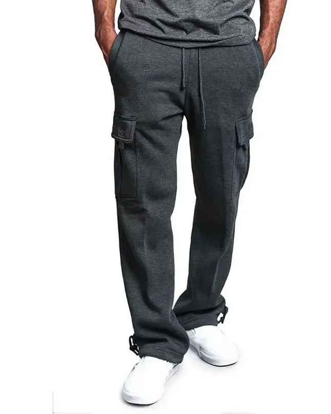 Men's Cargo Sweatpants Autumn Long Pants Loose Sport Fit Jogging Overalls Joggers Sweat Pocket Pants Cargo Trousers Streetwear