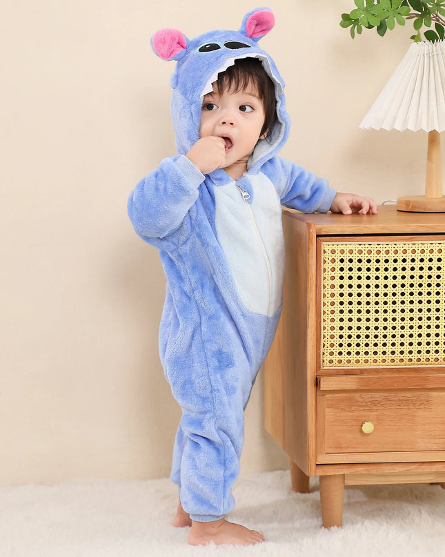 Baby Kigurumi Stitch Cartoon Romper Infant Kids Animal Jumpsuit Toddler Clothes Bodysuits Cosplay Pyjamas Costumes For Christmas