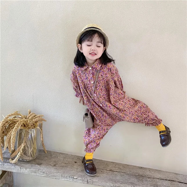 Children Clothing Jumpsuit 2024 Autumn New Boys Girls Casual Letter Tooling Denim Baby Kids Clothes Japanes & Korean Style 1-7 Y