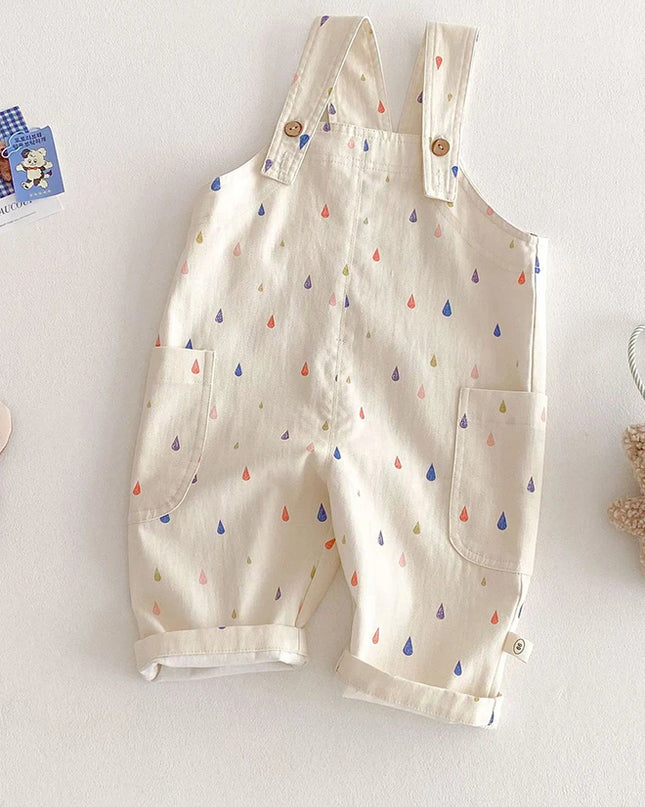 2025 Spring New Kids Clothes Fashion Overalls Polk Dot Jumpsuits Striped Overalls Children Play Suit