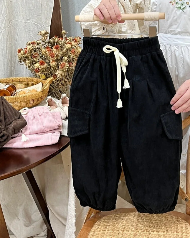 Baby Boys Girls Pants 2024 Cool Boy Plain Baby Overalls Spring and Autumn Kids Bottom Children's Clothin