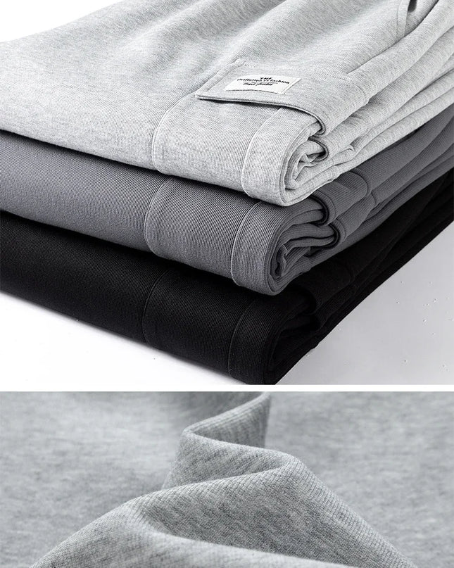 2024 New Sweatpants Men Multi-Pockets Drawstring Cotton Casual Wide Pants Male Loose Straight Trousers Large Size 8XL