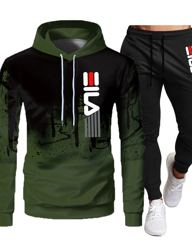 2023 Brand Autumn and Winter Hoodie Suit Men's Fashion Hoodie Brand Pants Casual Jogging Suit Sports Wear Sweatshirt