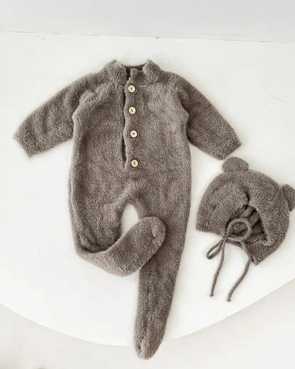 0-3T Newborn Kid Baby Boys Girls Winter Clothes Warm Baby Romper with Hat Cute Sweet Jumpsuit Cute Sweet Lovely Baby Outfit