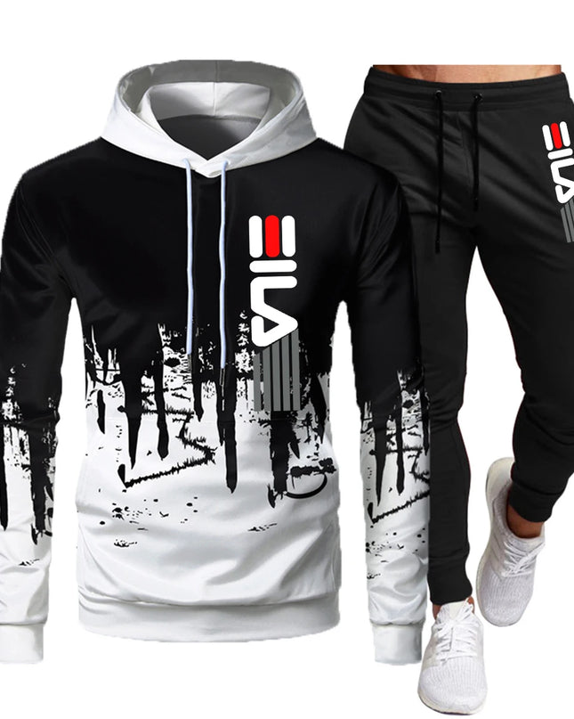 2023 Brand Autumn and Winter Hoodie Suit Men's Fashion Hoodie Brand Pants Casual Jogging Suit Sports Wear Sweatshirt