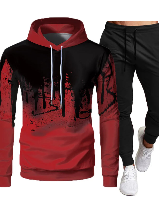 2023 Brand Autumn and Winter Hoodie Suit Men's Fashion Hoodie Brand Pants Casual Jogging Suit Sports Wear Sweatshirt