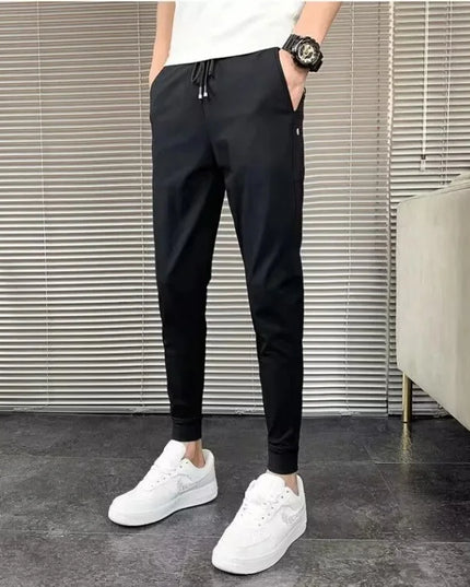 Casual Men's Fleece Pants Warm Protection Against Cold American Style Wide Leg Versatile Long Pants New 2024 Model